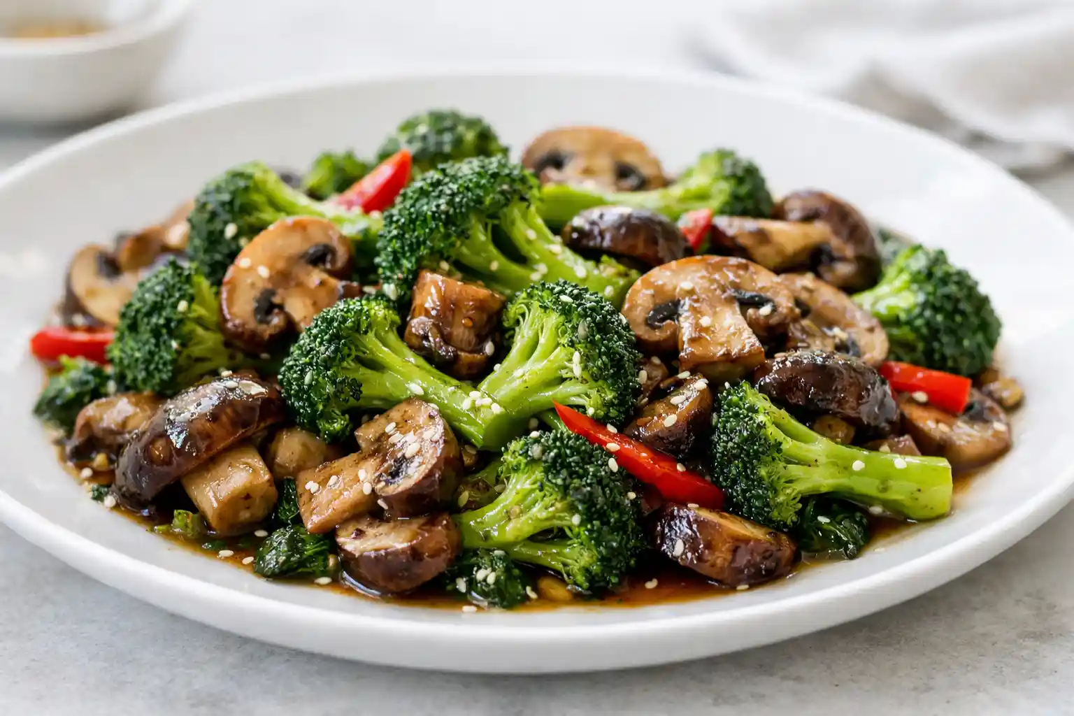 Broccoli and Mushroom Stir-Fry