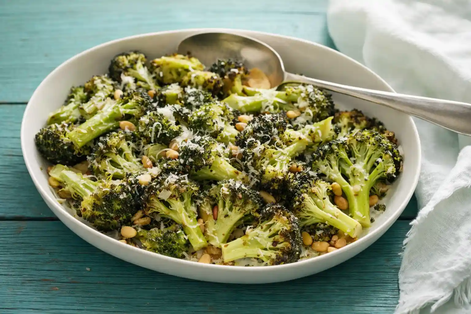 Oven-Roasted Broccoli with Parmesan