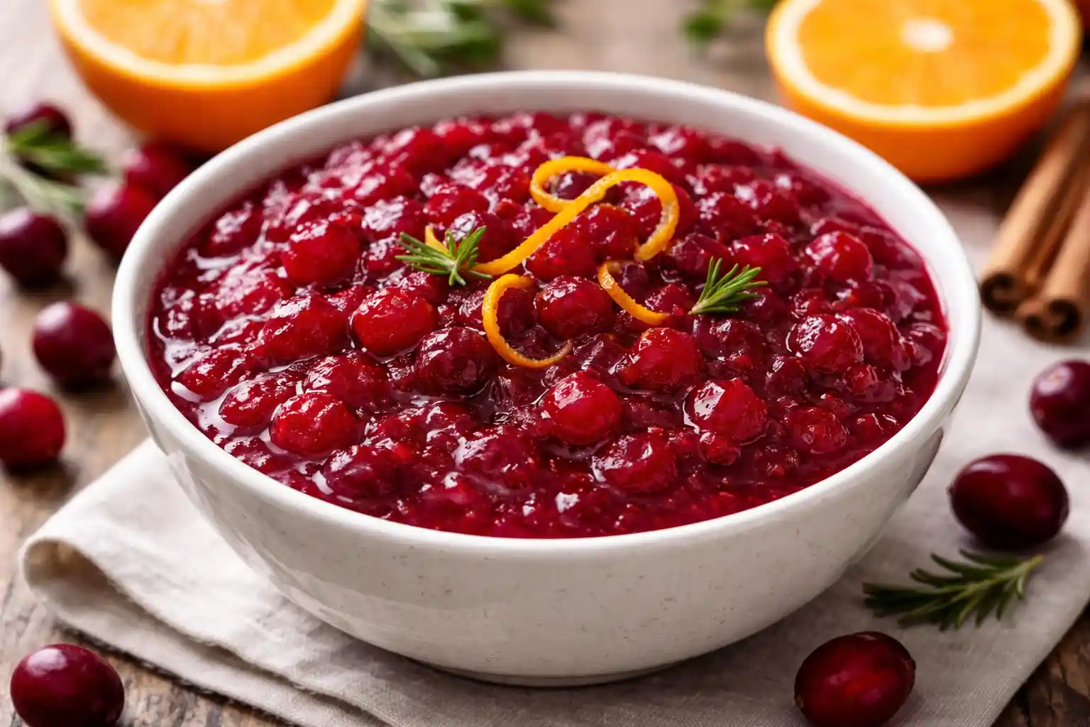 Cranberry sauce with orange