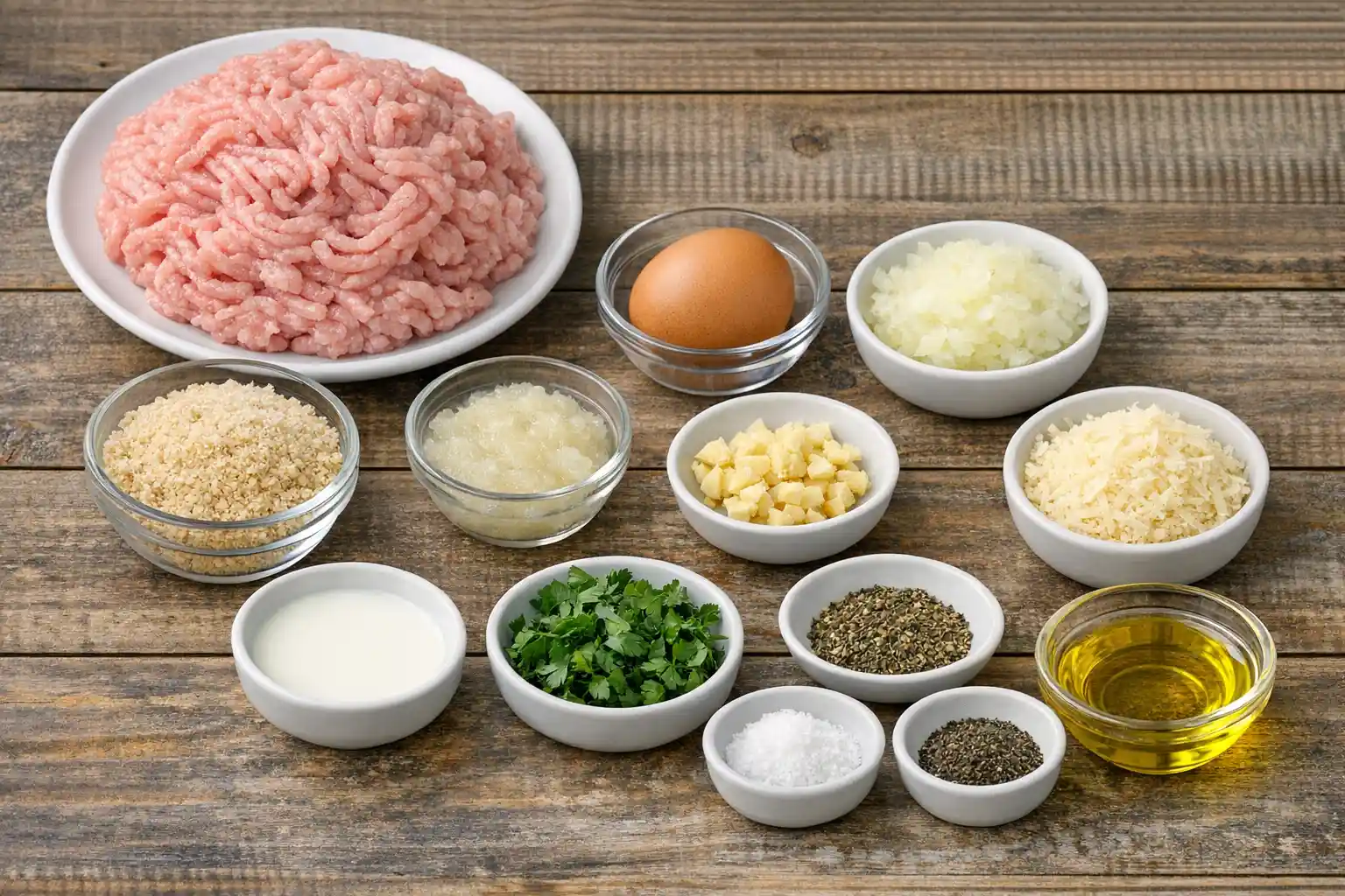 Turkey Meatballs Oven Recipe Ingredients