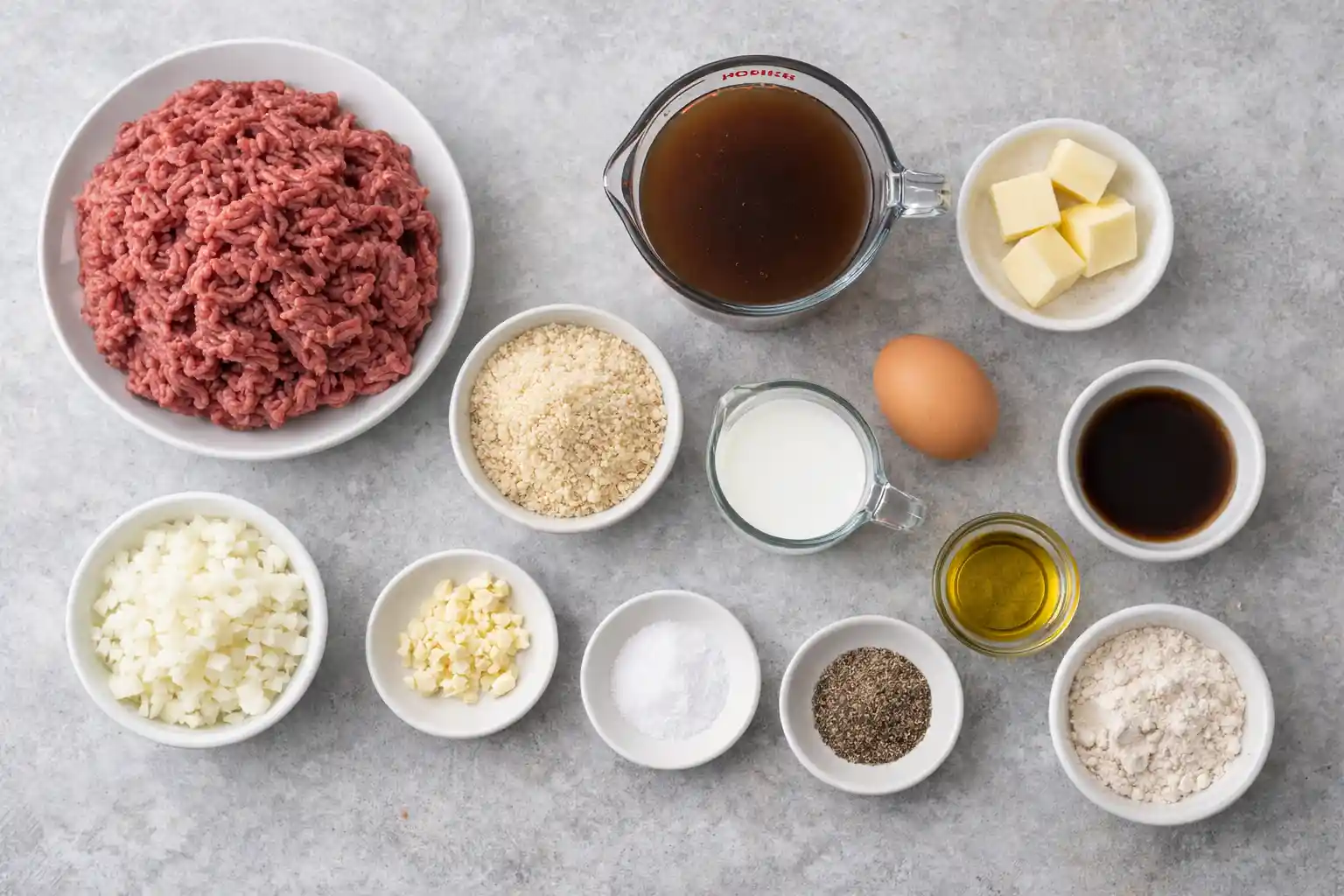 Meatballs and Gravy Recipe Ingredients